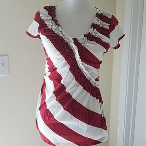 Cute Urban outfitters red white blouse!