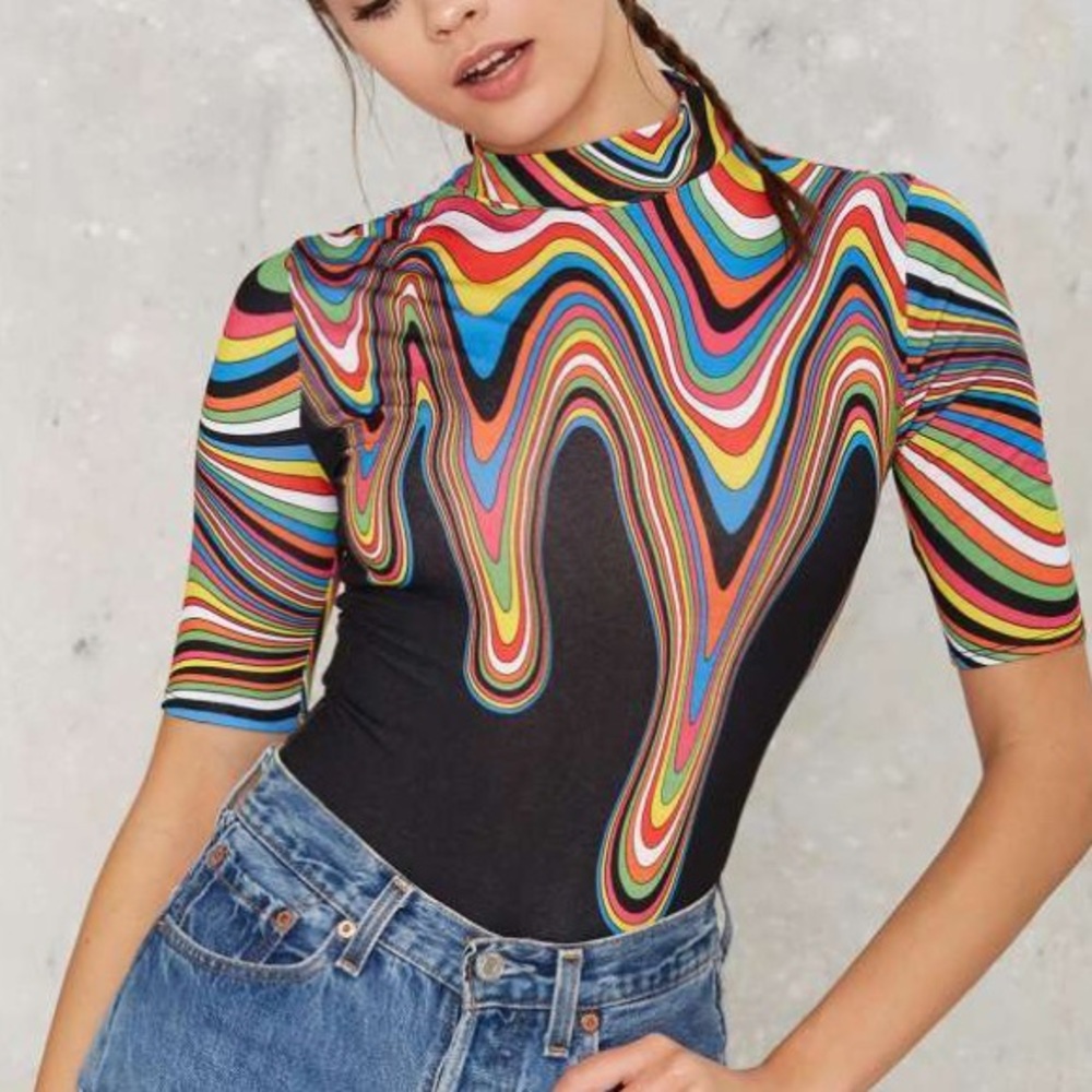 Nasty Gal Trippy Festival Bodysuit