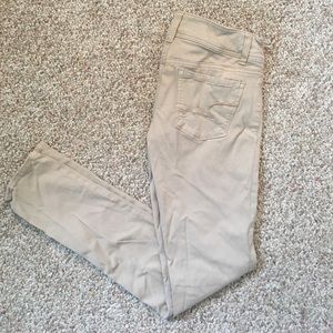 American eagle khaki skinny jeans - women's 00