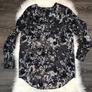 Mossimo High Low Button Down Career Work Blouse