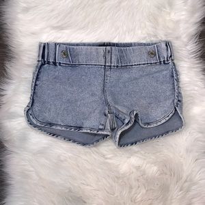 Vintage Style Pin Up High Rise Acid Wash Shorts