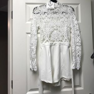 White lace romper