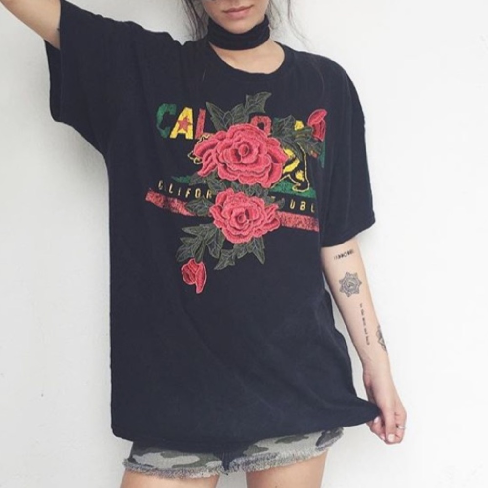 Lf vintage furst of a kind rose tee