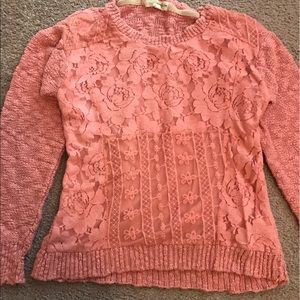 Pink detailed sweater