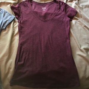 2 V-necks 1 maroon & 1 blue