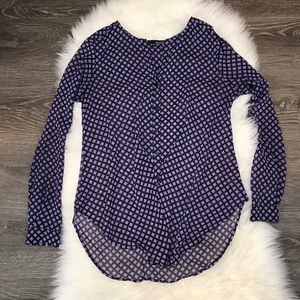 Anthropologie Ro & De Checkered Work Career Blouse