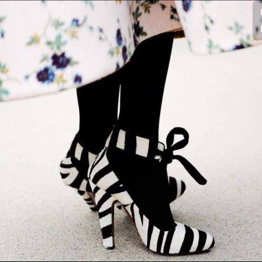 New With Box: ALAÏA Ankle Strap Calf Hair Heels
