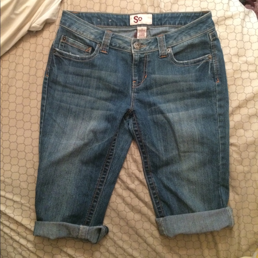 SO girls denim Bermuda shorts