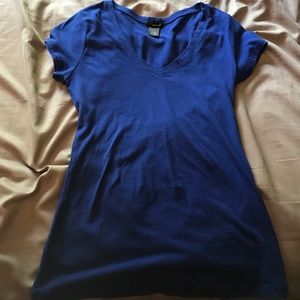 Blue V-neck