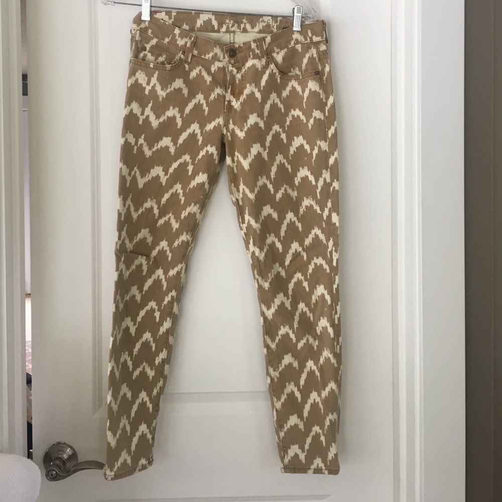 7forAllMankind Cropped printed skinny Jean