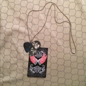 Rock and roll ball-chain necklace