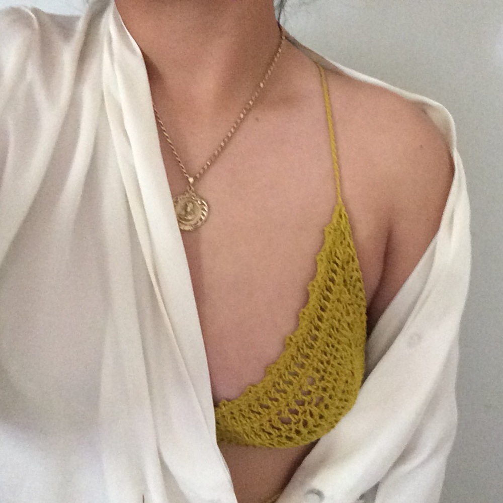 VINTAGE ivory silk longsleeve blouse