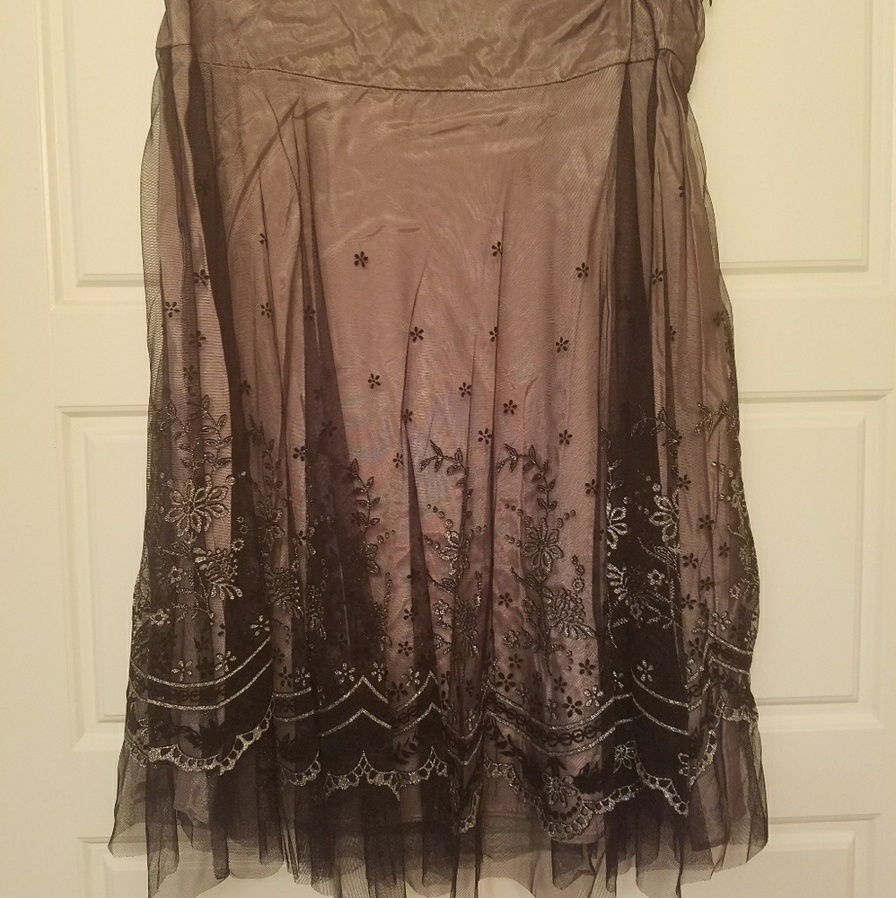 Black and silver skirt