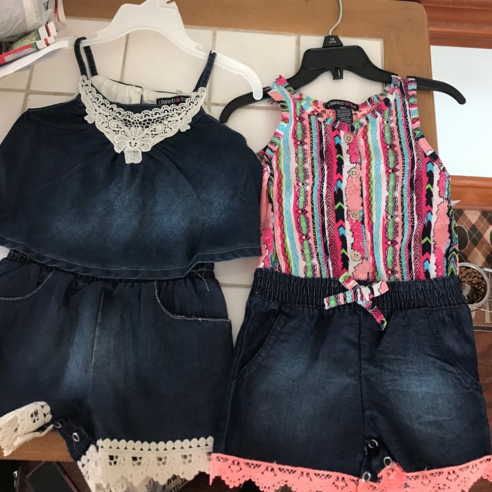 size 18 m denim rompers