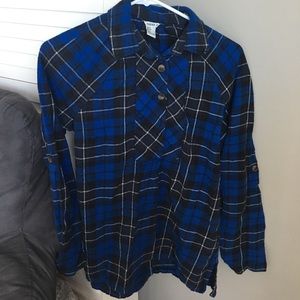 💙🖤Forever 21 | Oversized Plaid Flannel Top