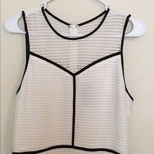 White dress with black details