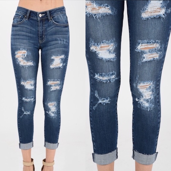 Distressed denim jeans Kancan- last pair. - Picture 5 of 7