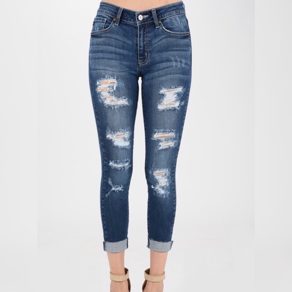 Distressed denim jeans Kancan- last pair. - Picture 6 of 7