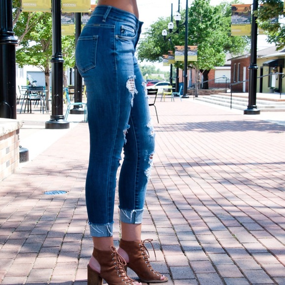 Distressed denim jeans Kancan- last pair. - Picture 3 of 7