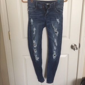 Kancan hi-waisted ripped jeans
