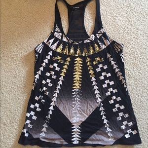 Patterned embellished tank