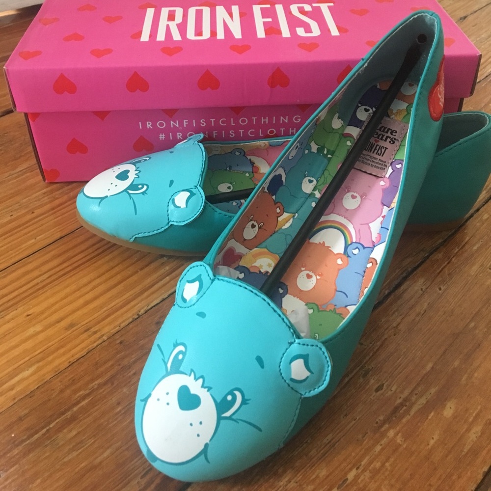 Care Bears™ teal flats, Size 7