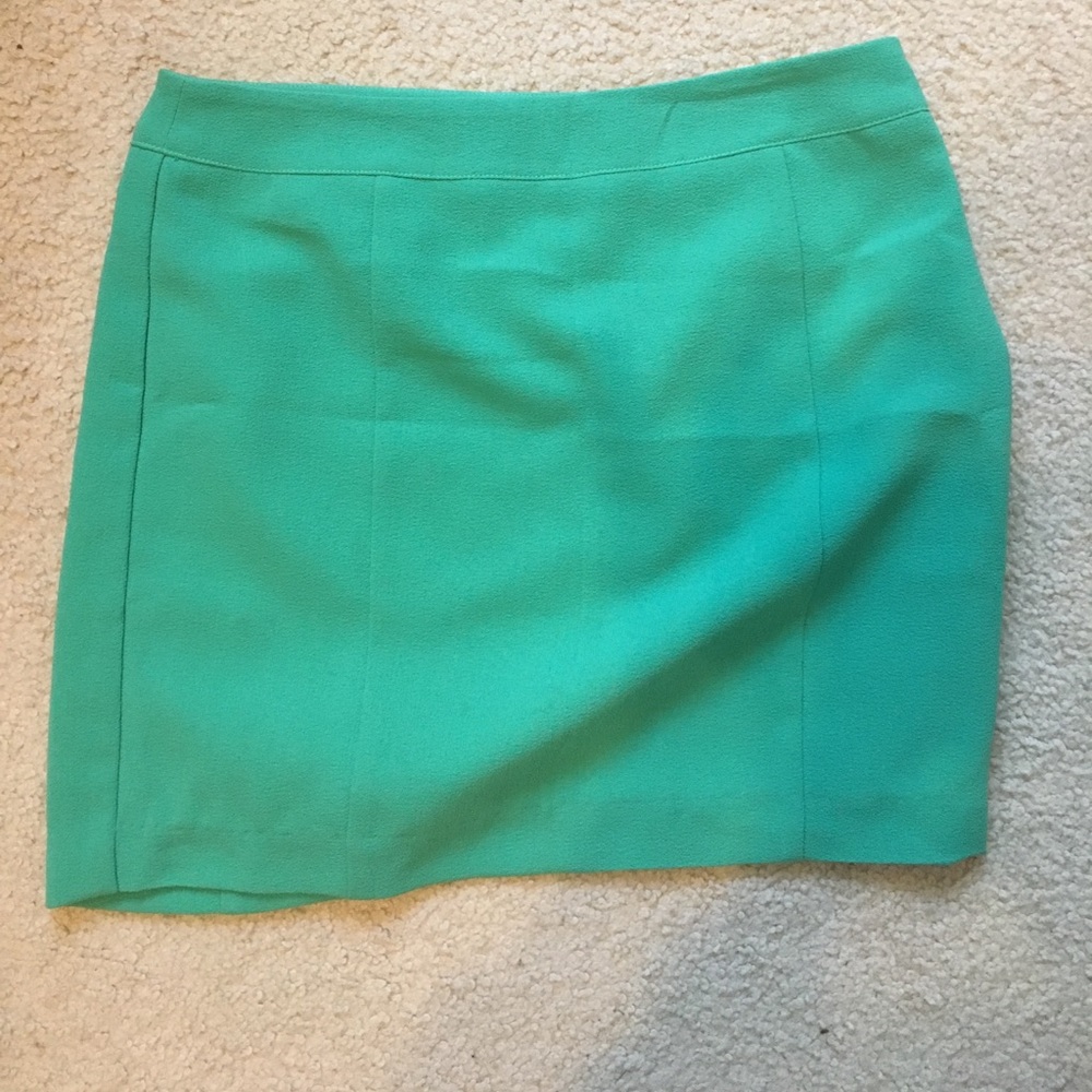 Teal zipper up skirt