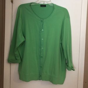 Green cardigan