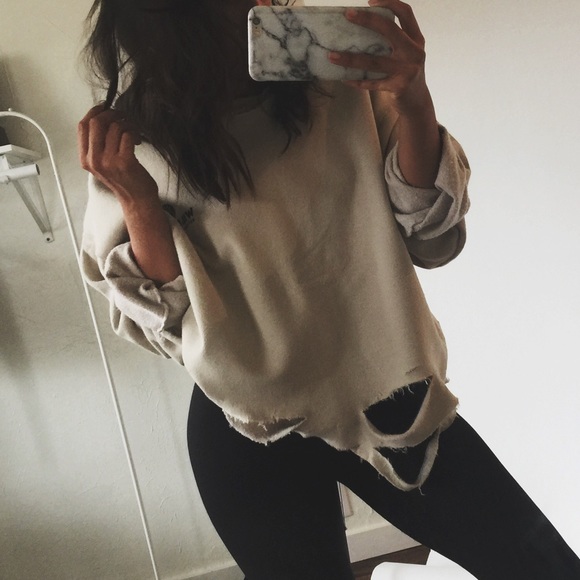 Revolt Society Sweaters - LAST • Custom "Wild Oats" Distressed Sweatshirt •