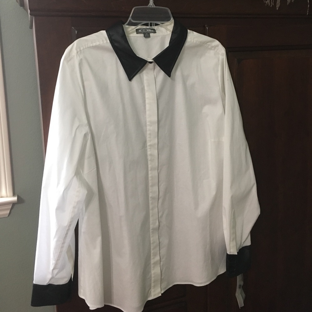 NWT edgy white dress shirt