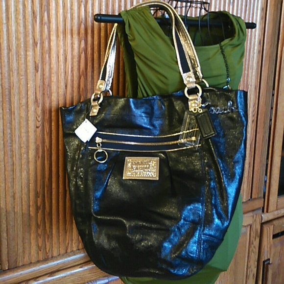 🛍️👜 COACH POPPY AUTHENTIC LEATHER BELLA TOTE NWT - Picture 2 of 8