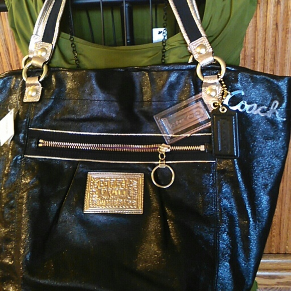 🛍️👜 COACH POPPY AUTHENTIC LEATHER BELLA TOTE NWT - Picture 4 of 8