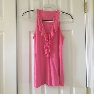Lily Pulitzer pink ruffle shirt