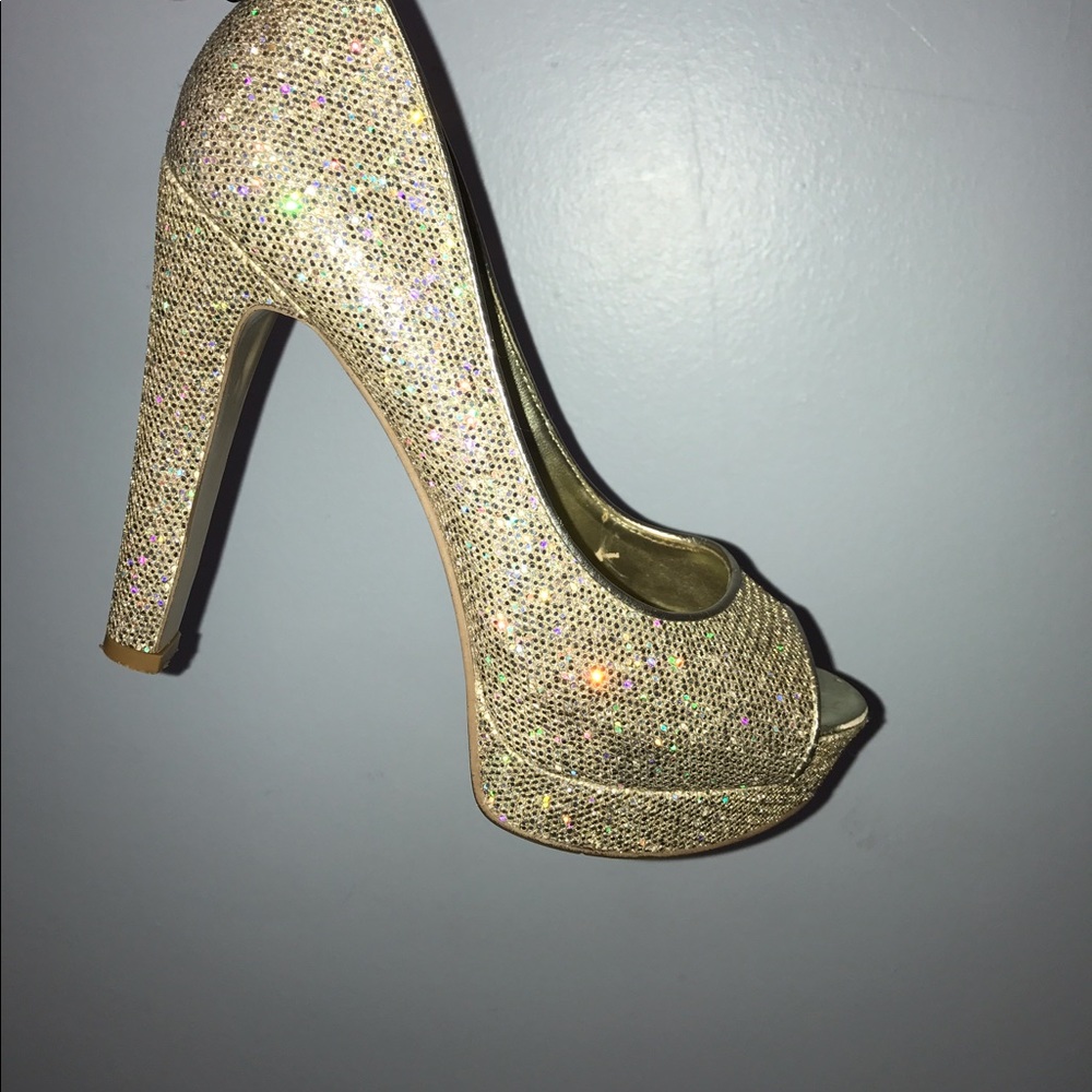 Nine West glittered heels