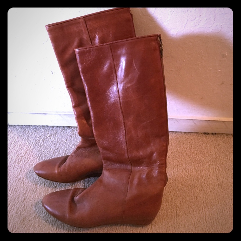 Brwn Loeffler Randall Penelope Flat boots sz 7