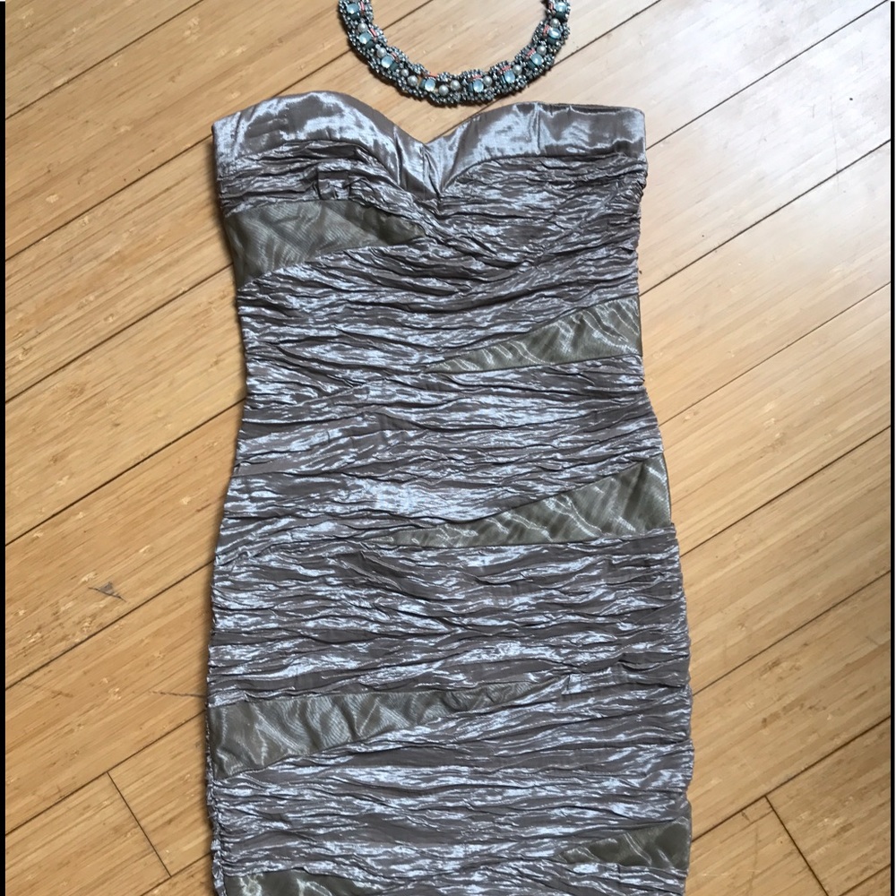 Gold/Silver sweetheart top mini dress