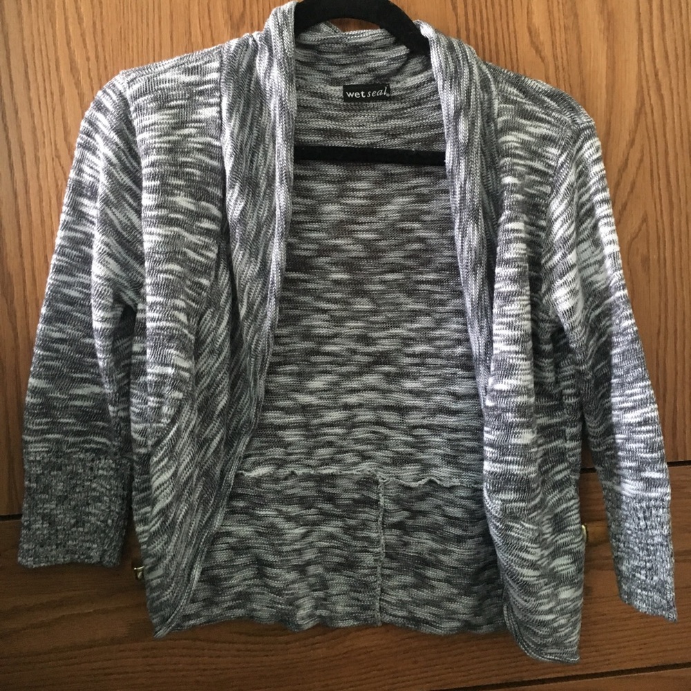 Gray cardigan