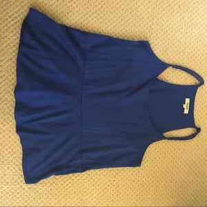 Madewell Blue Peplum Top