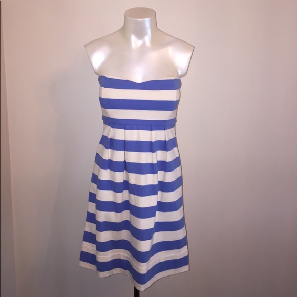 J. Crew Stripe Strapless Dress - size 4 - Picture 1 of 2