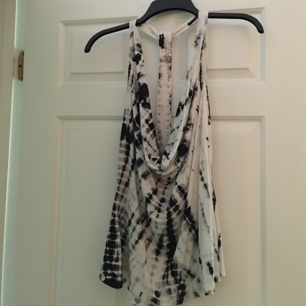 Boutique Tie Die Halter Top