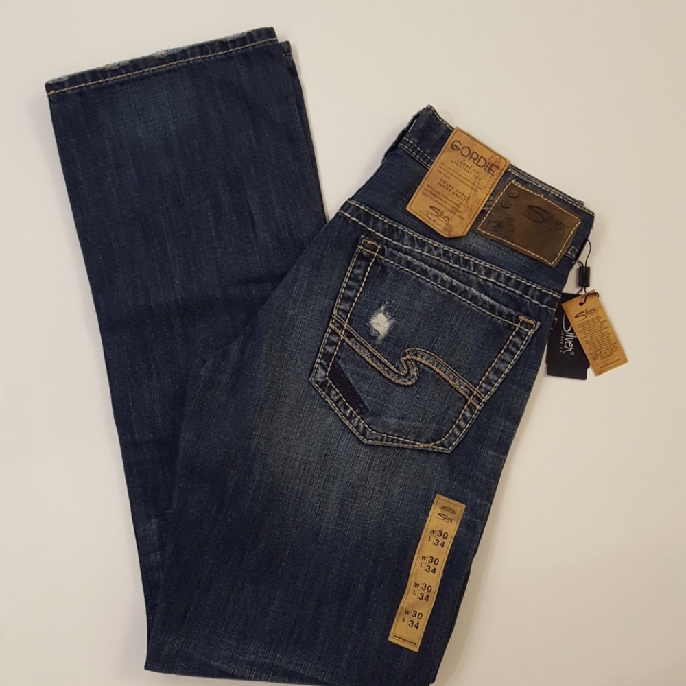 Gordie Mens Silver Jeans  NWT