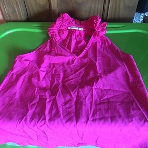 Silk top sleeveless.
