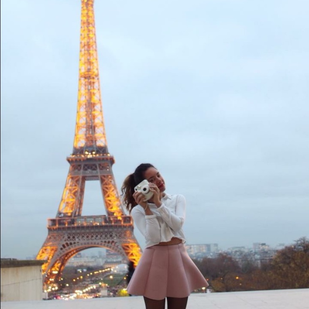 Pull&Bear Pink Flare Skirt