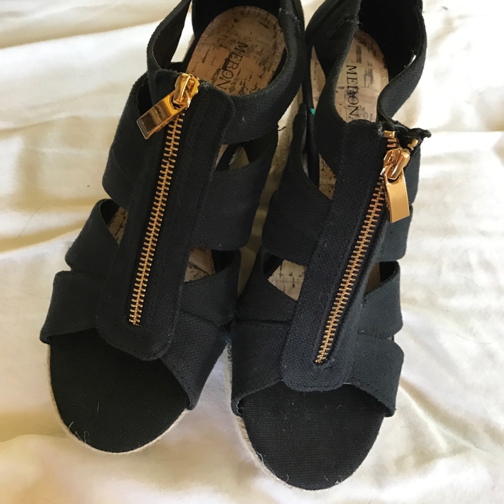 Black Merona Wedges