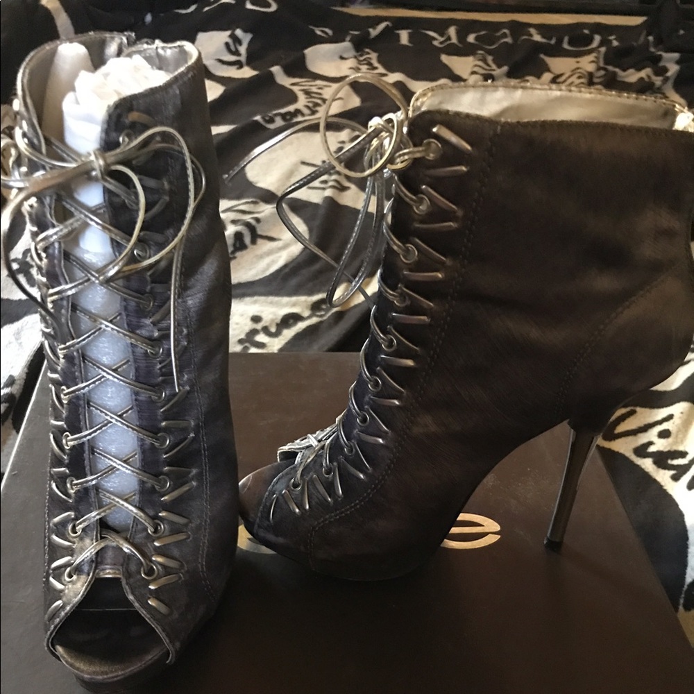 Bebe Silver Heels