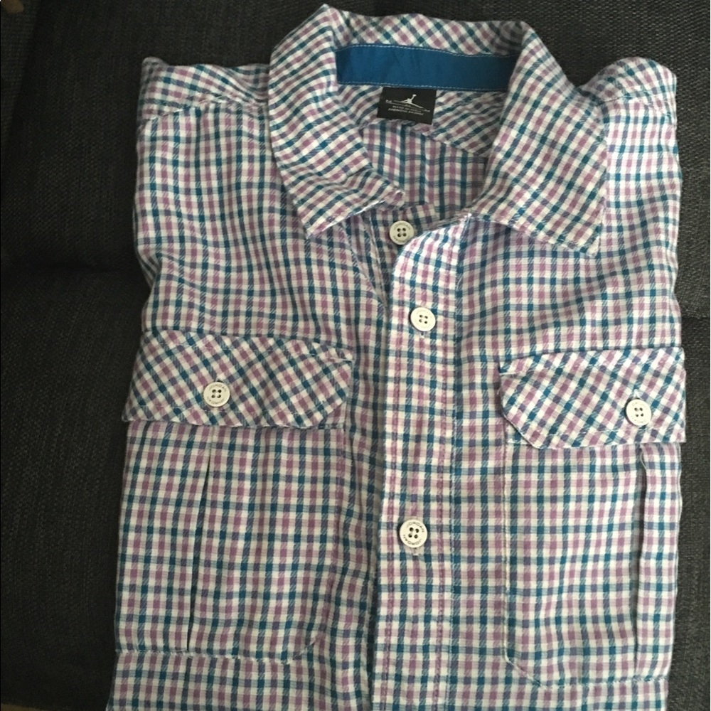 Mens Jordan button down t-shirt