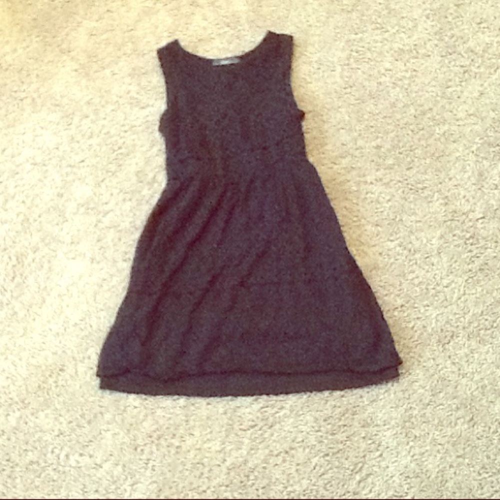 Detailed black Midi Dress