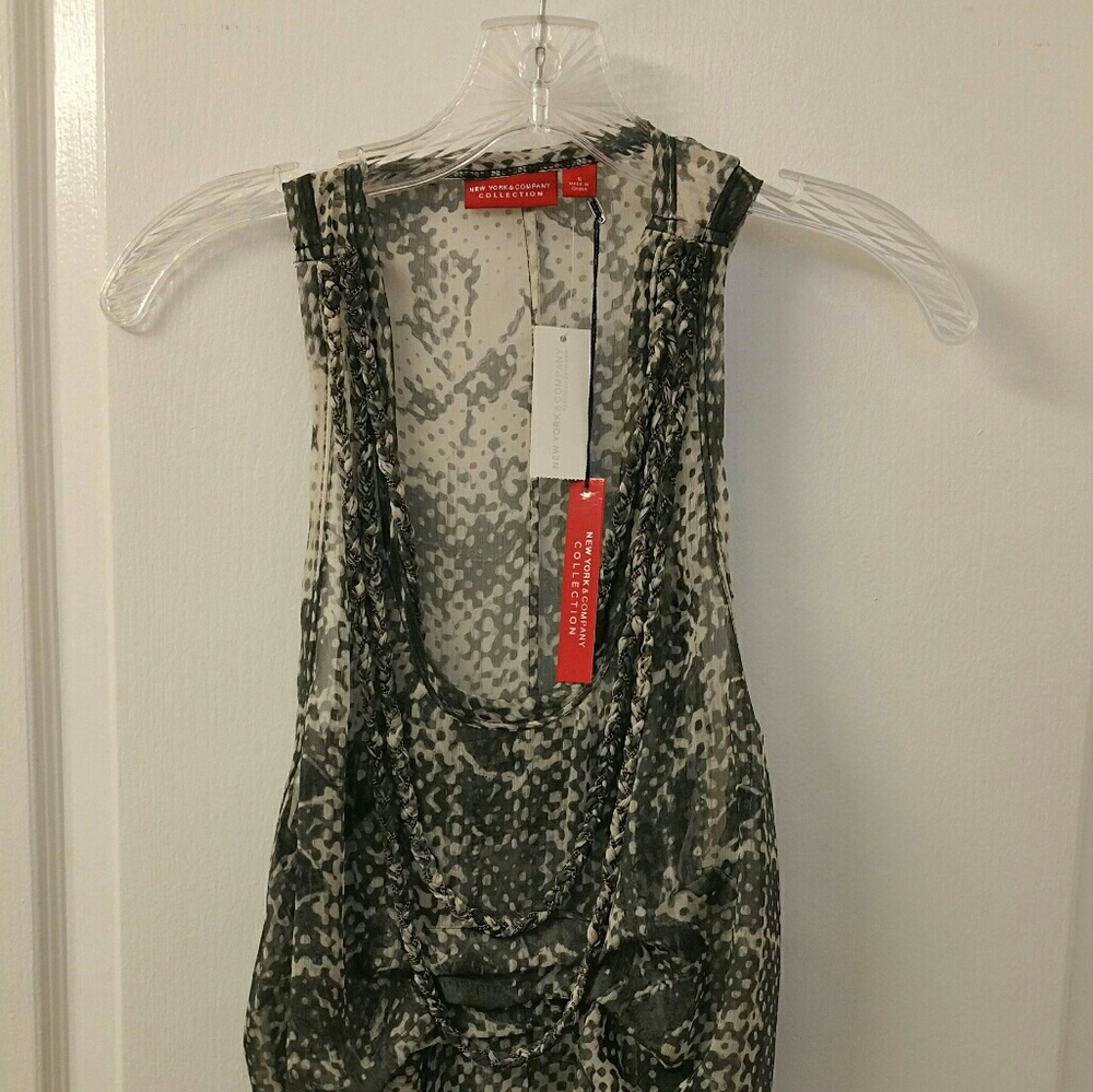 Grey print blouse