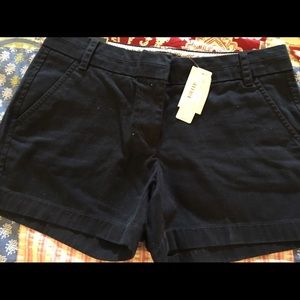 JCrew twill navy shorts- with tags never worn
