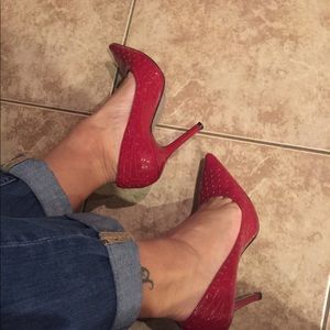 Jessica Simpson Red Leather Patent Shoes